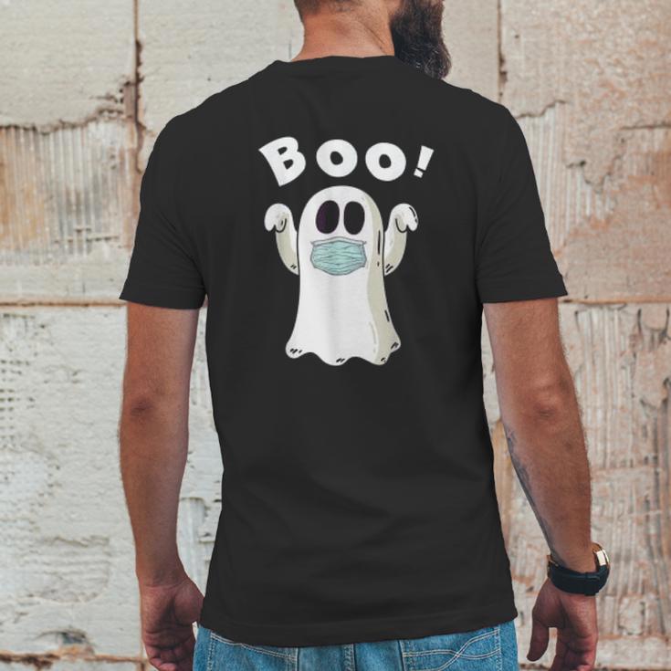 Ghost Boo Social Distancing Mens Back Print T-shirt Funny Gifts