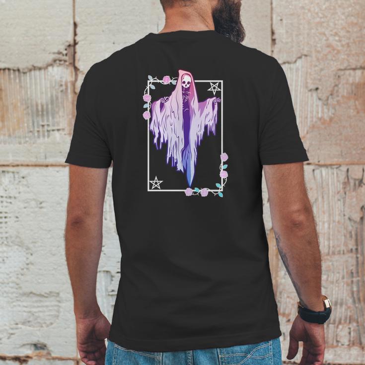 Ghost And Roses Wiccan Kawaii Pastel Goth Occult Emo Alternative Classic Mens Back Print T-shirt Funny Gifts