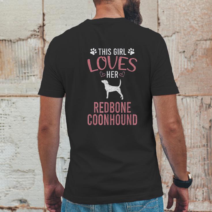 This Girl Loves Her Redbone Coonhound Dog Lover Mens Back Print T-shirt Funny Gifts