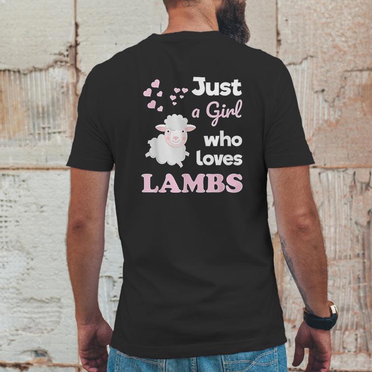 Girls Lamb Gift For Lamb Lover Just A Girl Who Loves Lambs Mens Back Print T-shirt Funny Gifts