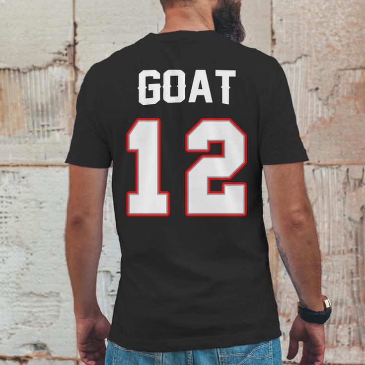 The Goat 12 Jersey 5 Time Champ New England Football Mens Back Print T-shirt Funny Gifts