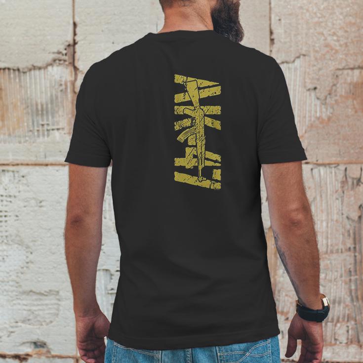 Gold Ak-47 2Nd Amendment Mens Back Print T-shirt Funny Gifts