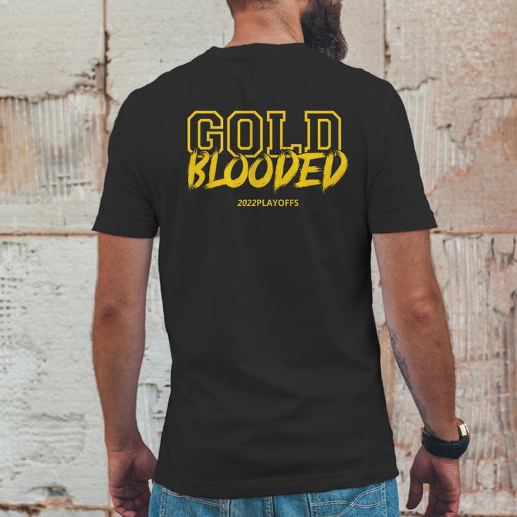 Gold Blooded Playoffs 2022 Championship Mens Back Print T-shirt Funny Gifts