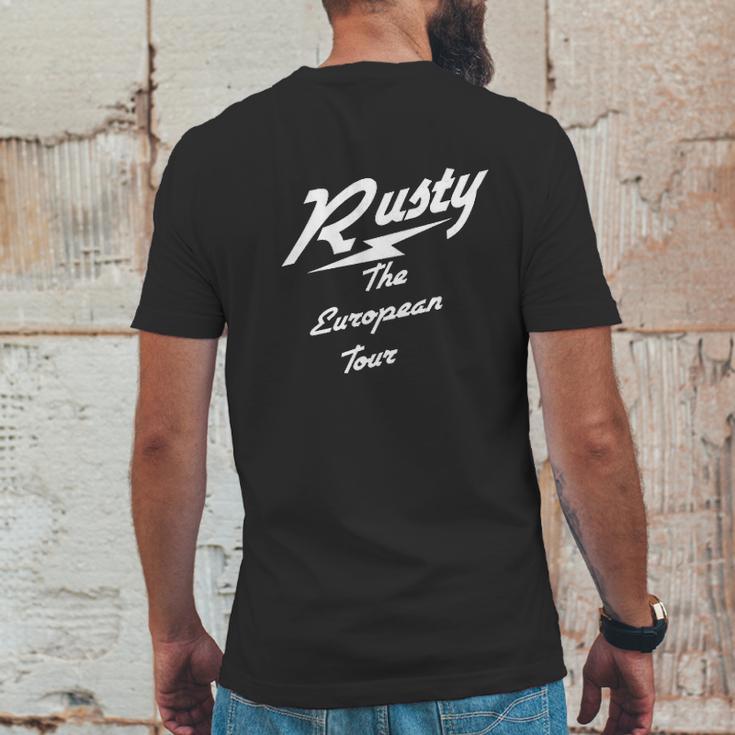 The Goozler Rusty European Tour Mens Back Print T-shirt Funny Gifts