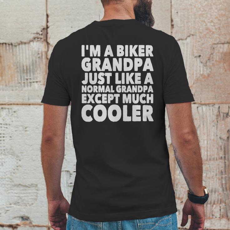 Grandpa - Im A Biker Grandpa Just Like A Normal - Mens T-Shirt By American Apparel Mens Back Print T-shirt Funny Gifts