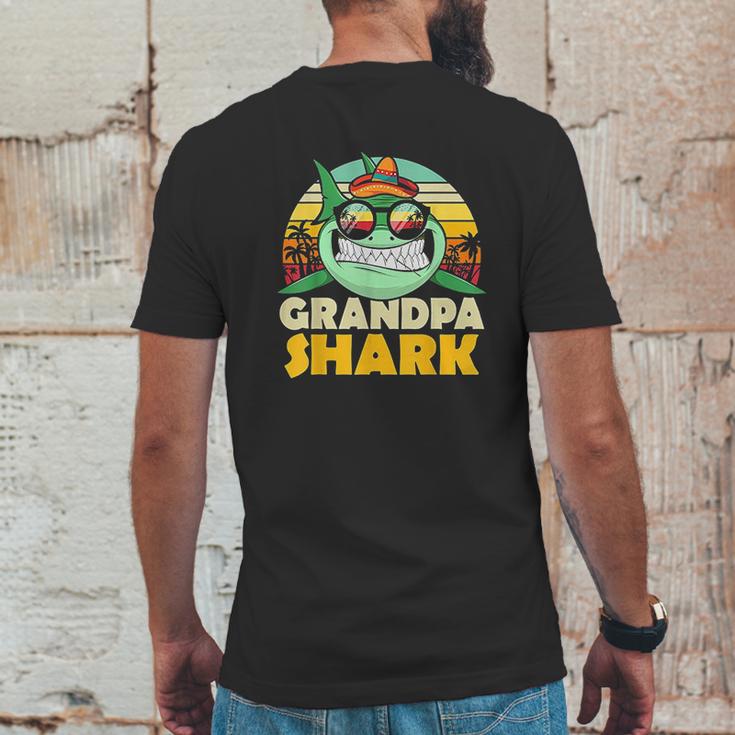 Grandpa Shark Grandpa Gifts From Grandchildren Fathers Day Mens Back Print T-shirt Funny Gifts