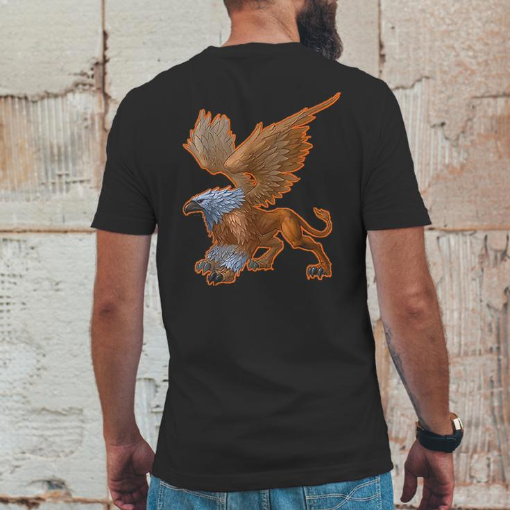 Griffin Fantasy Mystical Animal Gryphon Mens Back Print T-shirt Funny Gifts