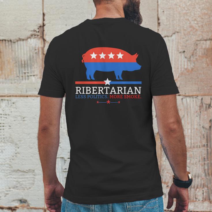 Grilling Dad Bbq Ribertarian Funny Politics Fathers Day Cute Gift Mens Back Print T-shirt Funny Gifts