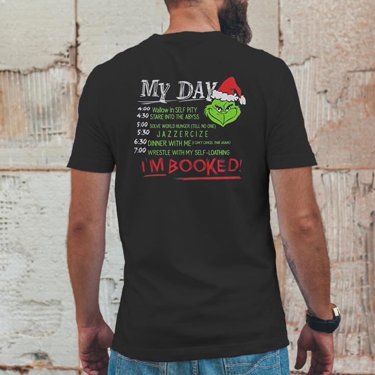 The Grinch My Day List Time Im Booked Mens Back Print T-shirt Funny Gifts