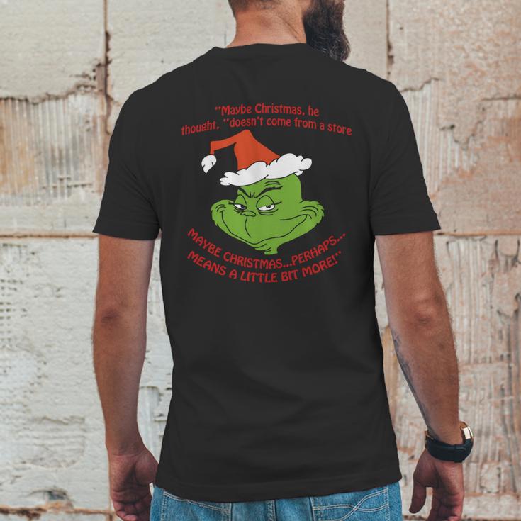 Grinch Funny T-Shirt Mens Back Print T-shirt Funny Gifts