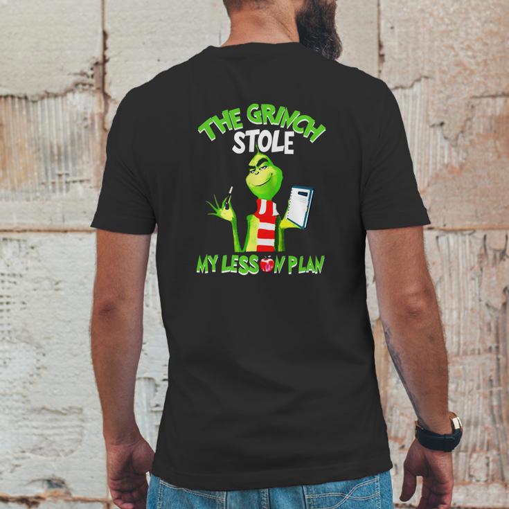 The Grinch Stole My Lesson Plan Mens Back Print T-shirt Funny Gifts