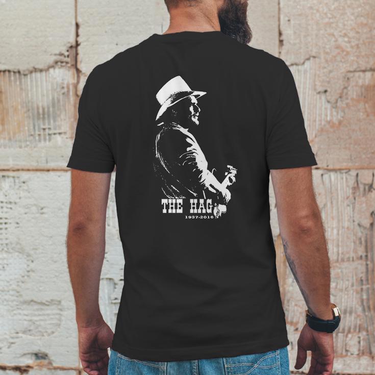 Grozinrel Merle Haggard The Hag 1937 2016 Mens Back Print T-shirt Funny Gifts