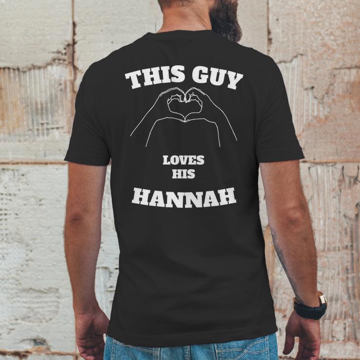 This Guy Loves His Hannah Valentine Day Gift Mens Back Print T-shirt Funny Gifts