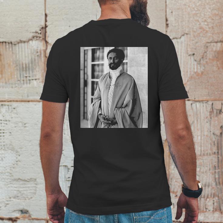 Haile Selassie Ethiopian Emperor Portrait Mens Back Print T-shirt Funny Gifts