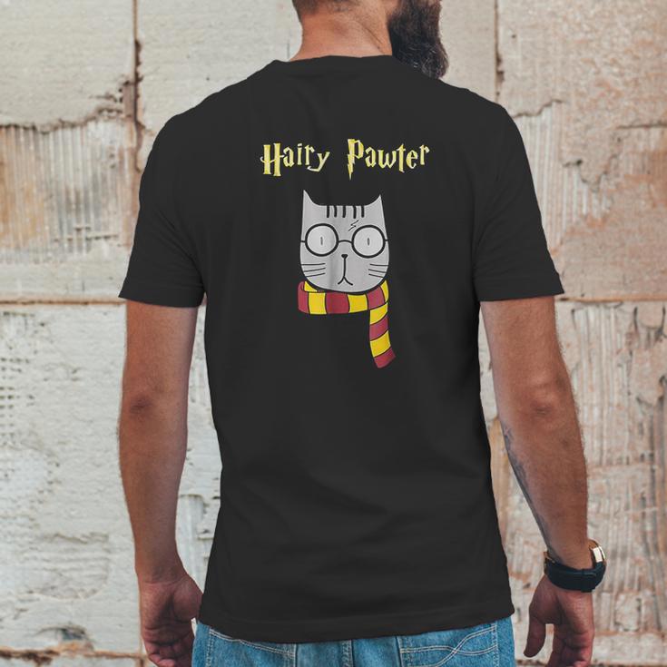 Hairy Pawter Funny Cute Magic Cat With Glasses Gift Mens Back Print T-shirt Funny Gifts