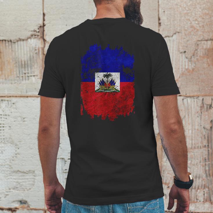 Haitian Flag Nou La Zoe Pound Cool Gift Haiti Mens Back Print T-shirt Funny Gifts