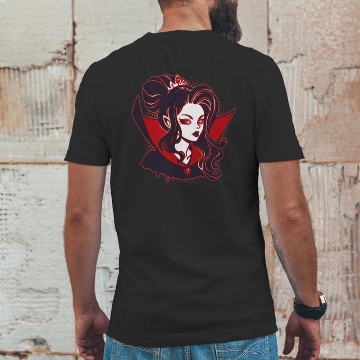 Halloween Dracula Vampire Princess Mens Back Print T-shirt Funny Gifts