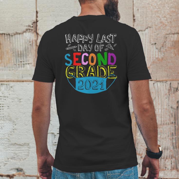 Happy Last Day Of 2Nd Grade Second Grade Class Of 2021 Graduation 2021 School Life Face Mask Quarantine Mens Back Print T-shirt Funny Gifts