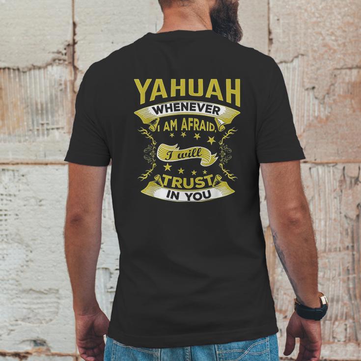 Hebrew Israelite Clothing Yahuah Im Afraid Trust You Mens Back Print T-shirt Funny Gifts