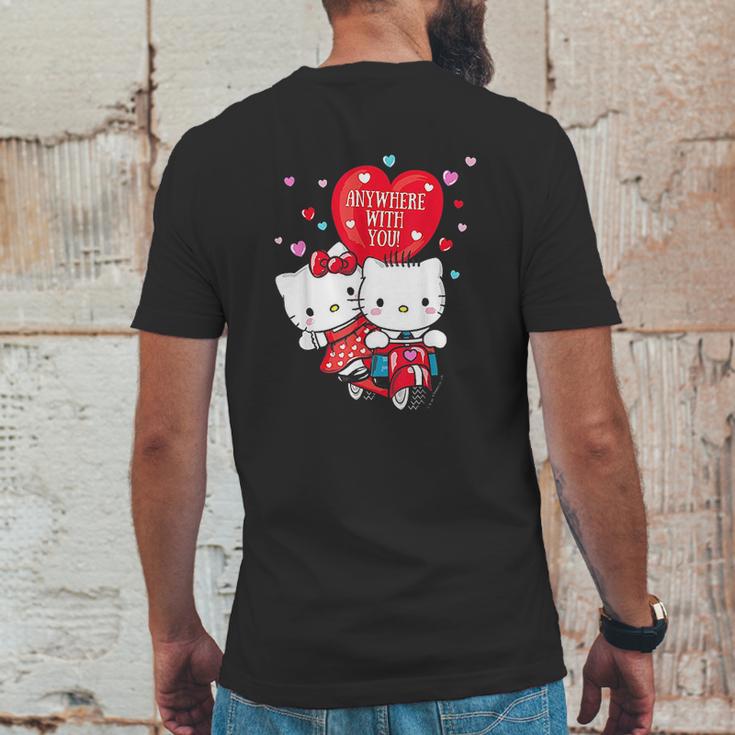 Hello Kitty And Dear Daniel Anywhere With You Valentine Mens Back Print T-shirt Funny Gifts