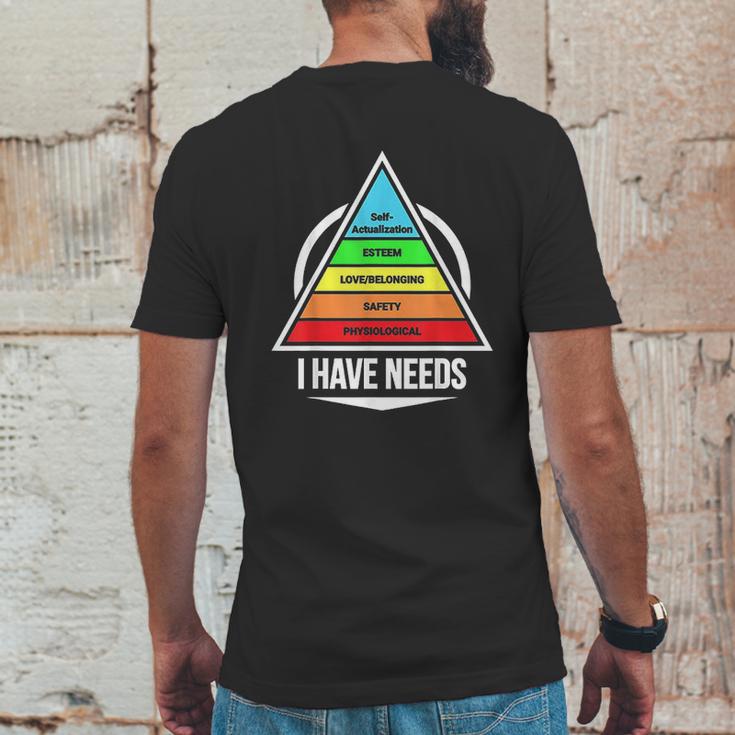 Hierarchy Of Needs Psych Mens Back Print T-shirt Funny Gifts