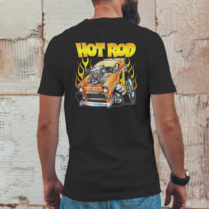 Hot Rod 55 Gasser Blown Jacked Up Flames Car Mens Back Print T-shirt Funny Gifts