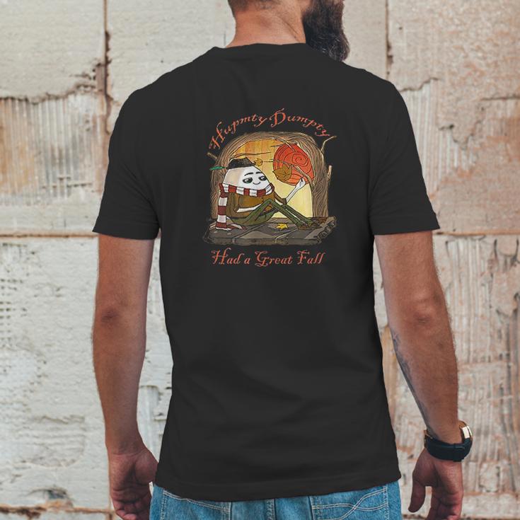 Humpty Dumpty Had A Great Fall Funny Weather Pun Mens Back Print T-shirt Funny Gifts