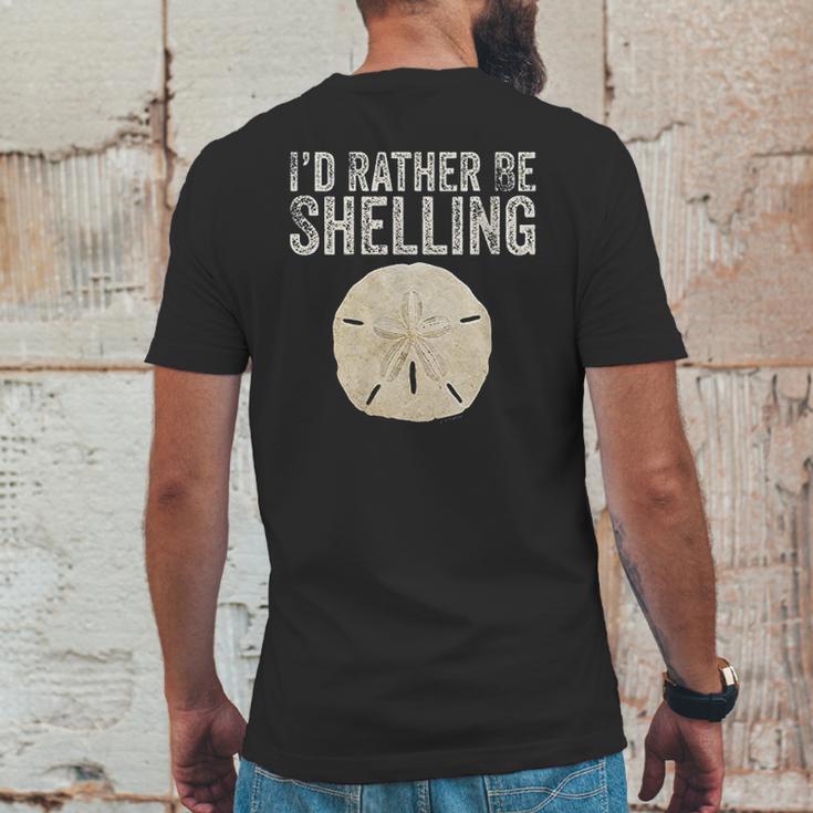 Id Rather Be Shelling For Ocean Loving Sea Shell Hunters Mens Back Print T-shirt Funny Gifts