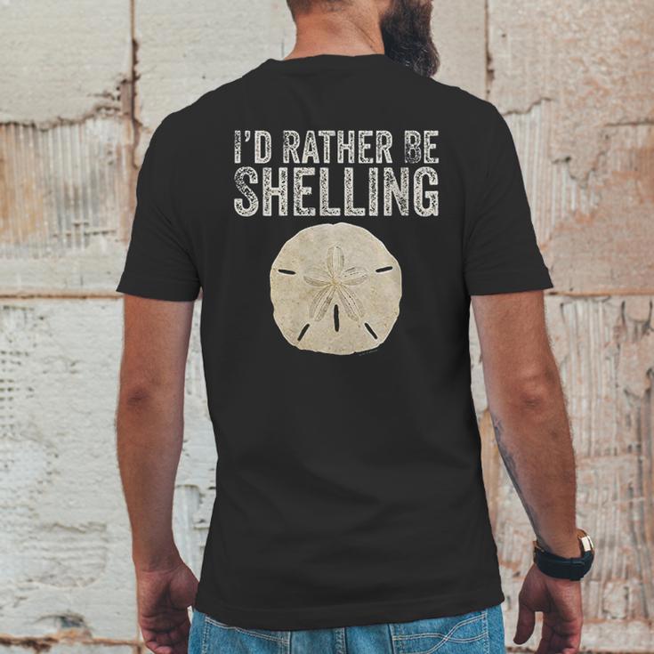 Id Rather Be Shelling For Ocean Loving Sea Shell Hunters Mens Back Print T-shirt Funny Gifts