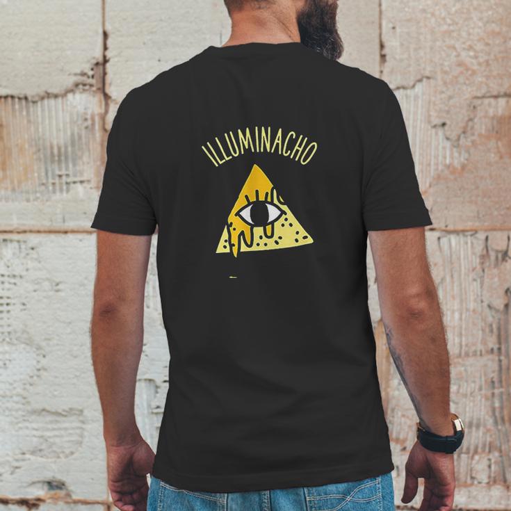 Illuminacho Funny All Seeing Eye Conspiracy Theory Mens Back Print T-shirt Funny Gifts