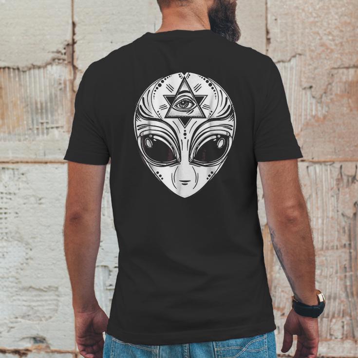 Illuminati Alien Occult Mason All Seeing Eye Mens Back Print T-shirt Funny Gifts