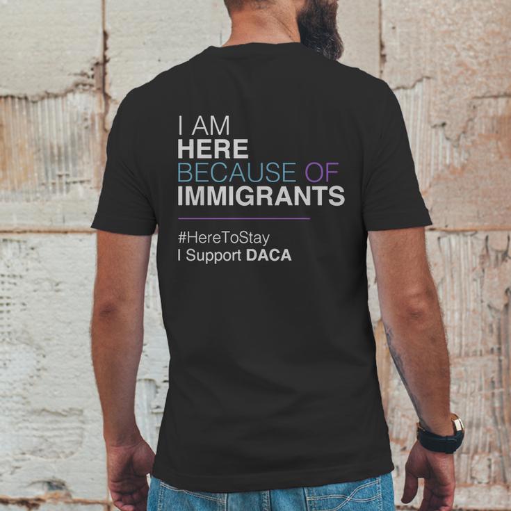 I Am Here Because Of Immigrants Mens Back Print T-shirt Funny Gifts