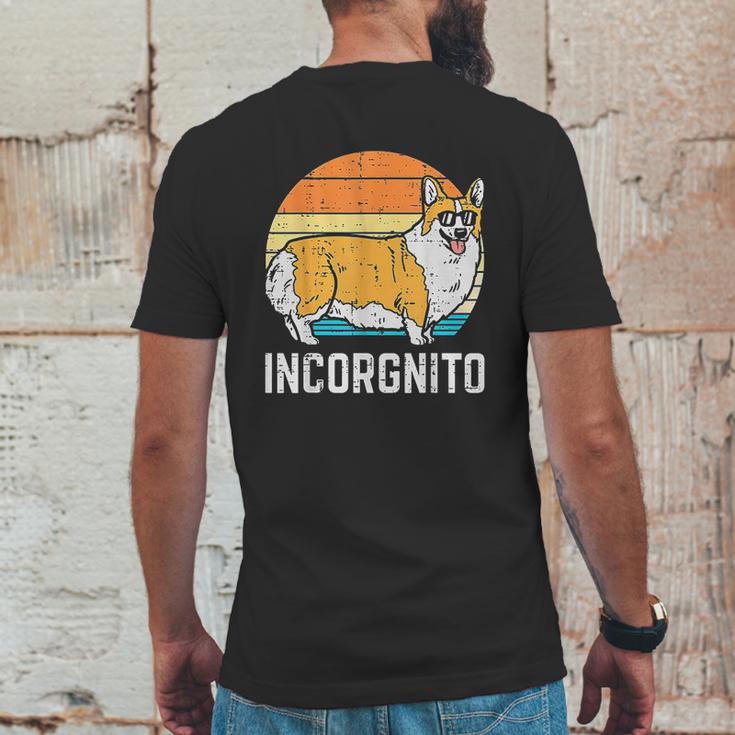 Incorgnito Welsh Corgi Sunset Retro Pet Dog Lover Owner Gift Mens Back Print T-shirt Funny Gifts