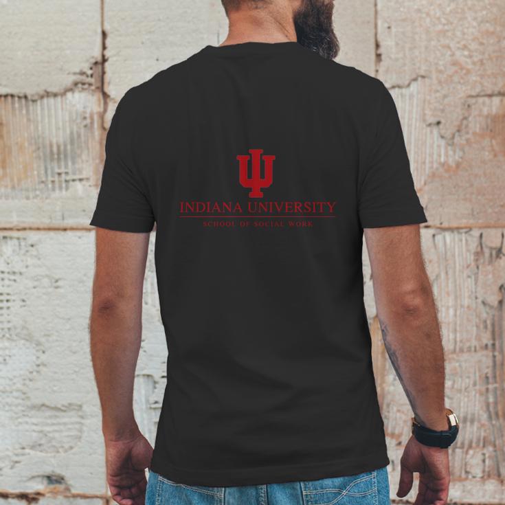 Indiana University School Of Social Work Mens Back Print T-shirt Funny Gifts