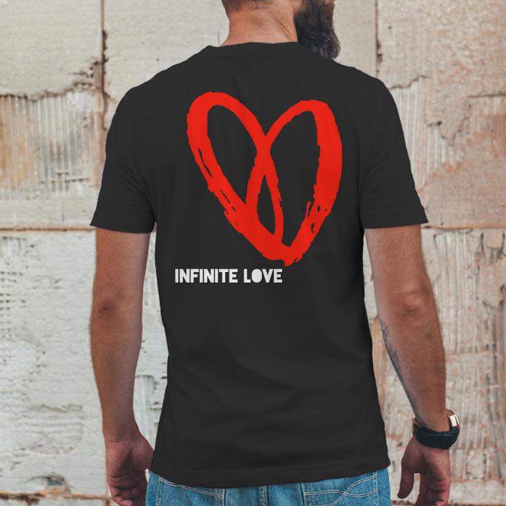 Infinite Love Valentine Heart Science Space Math InfinityMens Back Print T-shirt Funny Gifts