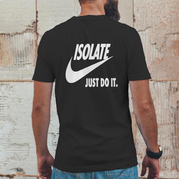 Isolate Just Do It White Mens Back Print T-shirt Funny Gifts