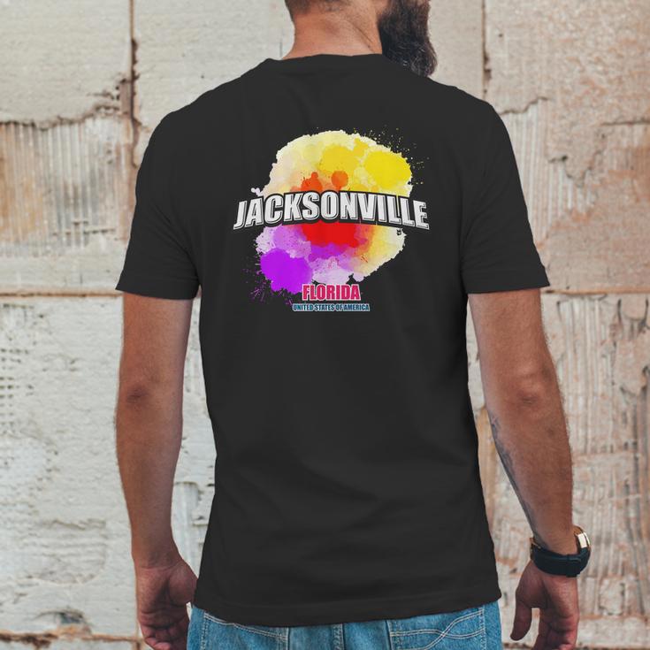 Jacksonville Colorful Retro Logo Mens Back Print T-shirt Funny Gifts