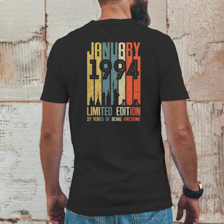 January 1994 27 Years Old 1994 Birthday Gift Mens Back Print T-shirt Funny Gifts