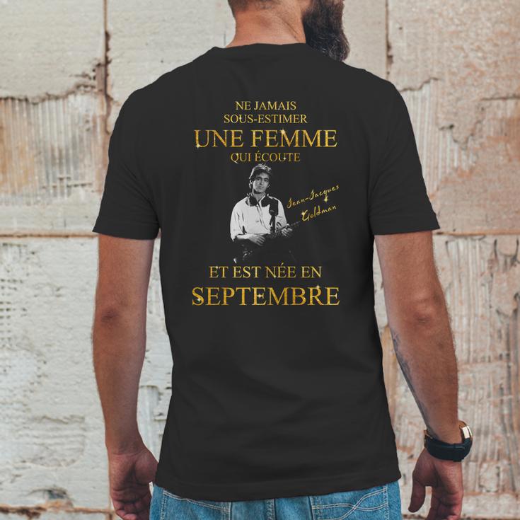 Jean Jacques Goldman Une Femme Est Te Née En Septembre Mens Back Print T-shirt Funny Gifts