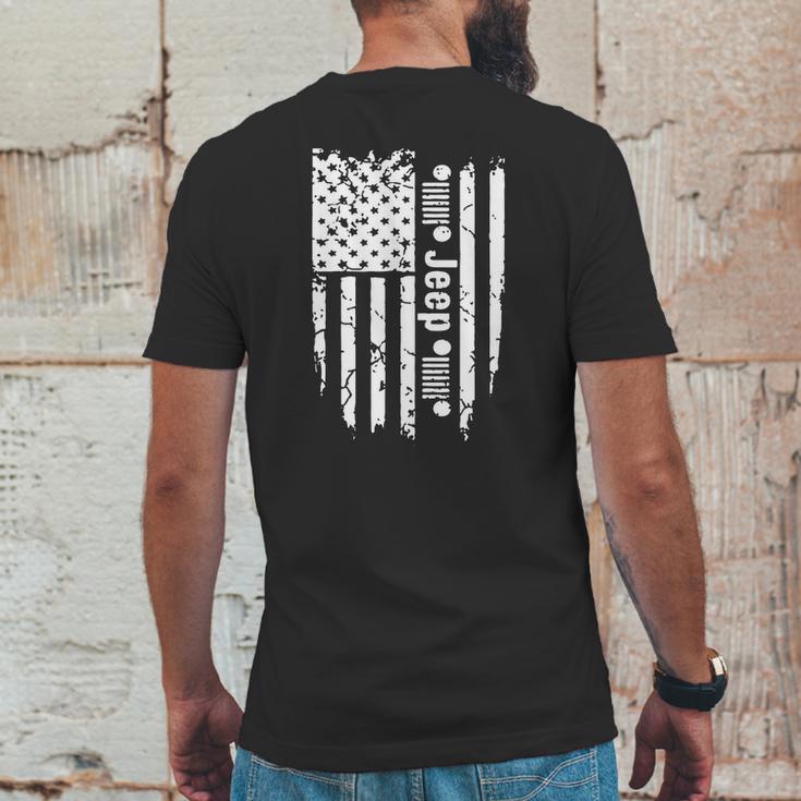 Jeep American Flag Mens Back Print T-shirt Funny Gifts