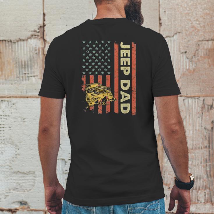 Jeep Dad American Flag Fars Day 4Th Of July Mens Back Print T-shirt Funny Gifts