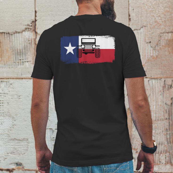 Jeep Texas Flag Mens Back Print T-shirt Funny Gifts