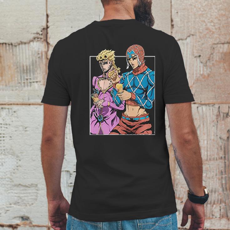 Jojos Bizarre Adventure Enjoying Ice Cream Mens Back Print T-shirt Funny Gifts