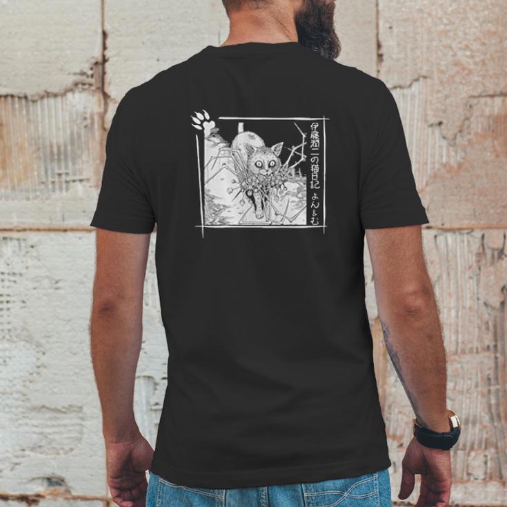 Junji Ito Cat Diary Horror Mens Back Print T-shirt Funny Gifts