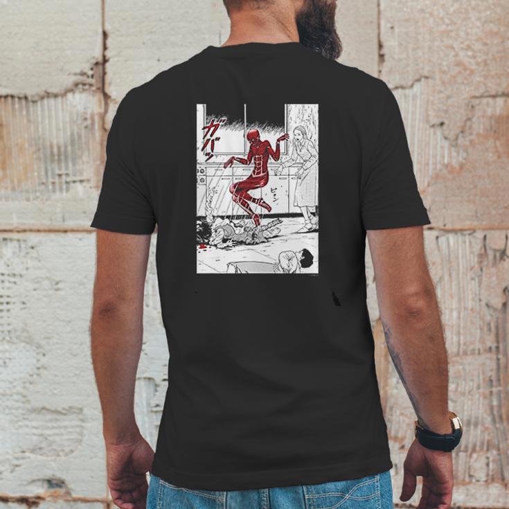 Junji Ito Popping Out Of Skin Black White Red Mens Back Print T-shirt Funny Gifts