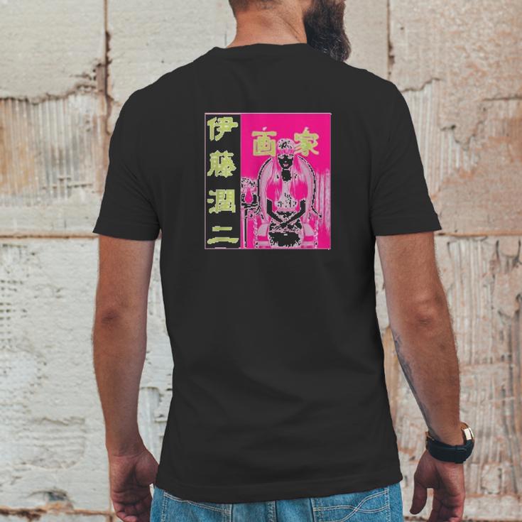 Junji Ito Sitting Girl Mens Back Print T-shirt Funny Gifts