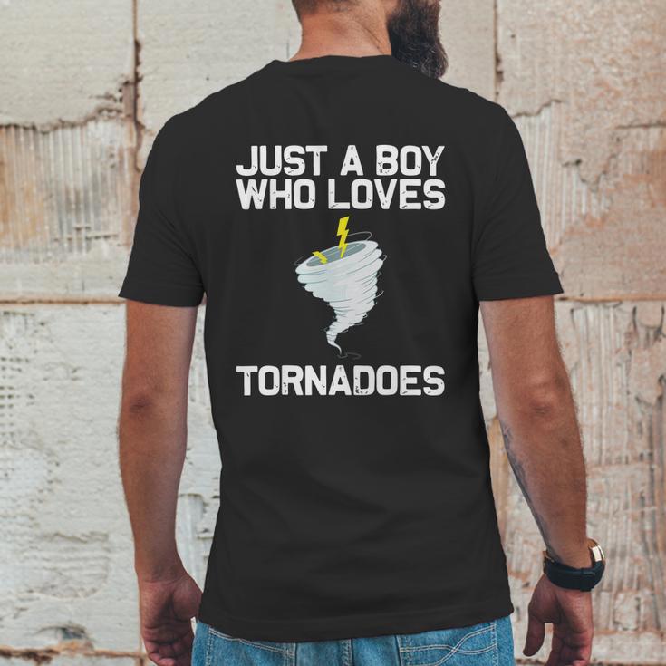 Just A Boy Who Loves Tornadoes Tornado Meteorologist Mens Back Print T-shirt Funny Gifts