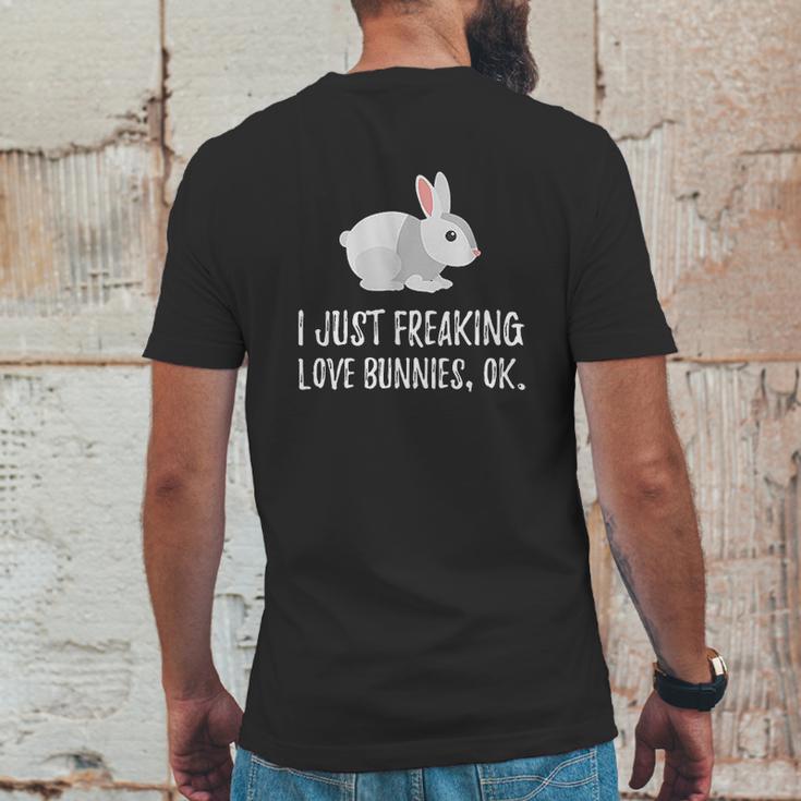 I Just Freaking Love Bunny | Cute Animal Critter Mens Back Print T-shirt Funny Gifts