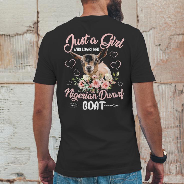 Just A Girl Who Loves Her Nigerian Dwarf GoatSh Mens Back Print T-shirt Funny Gifts