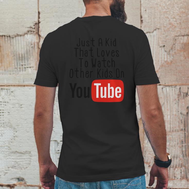 Just A Kid That Loves To Watch Other Kids On Youtube Mens Back Print T-shirt Funny Gifts